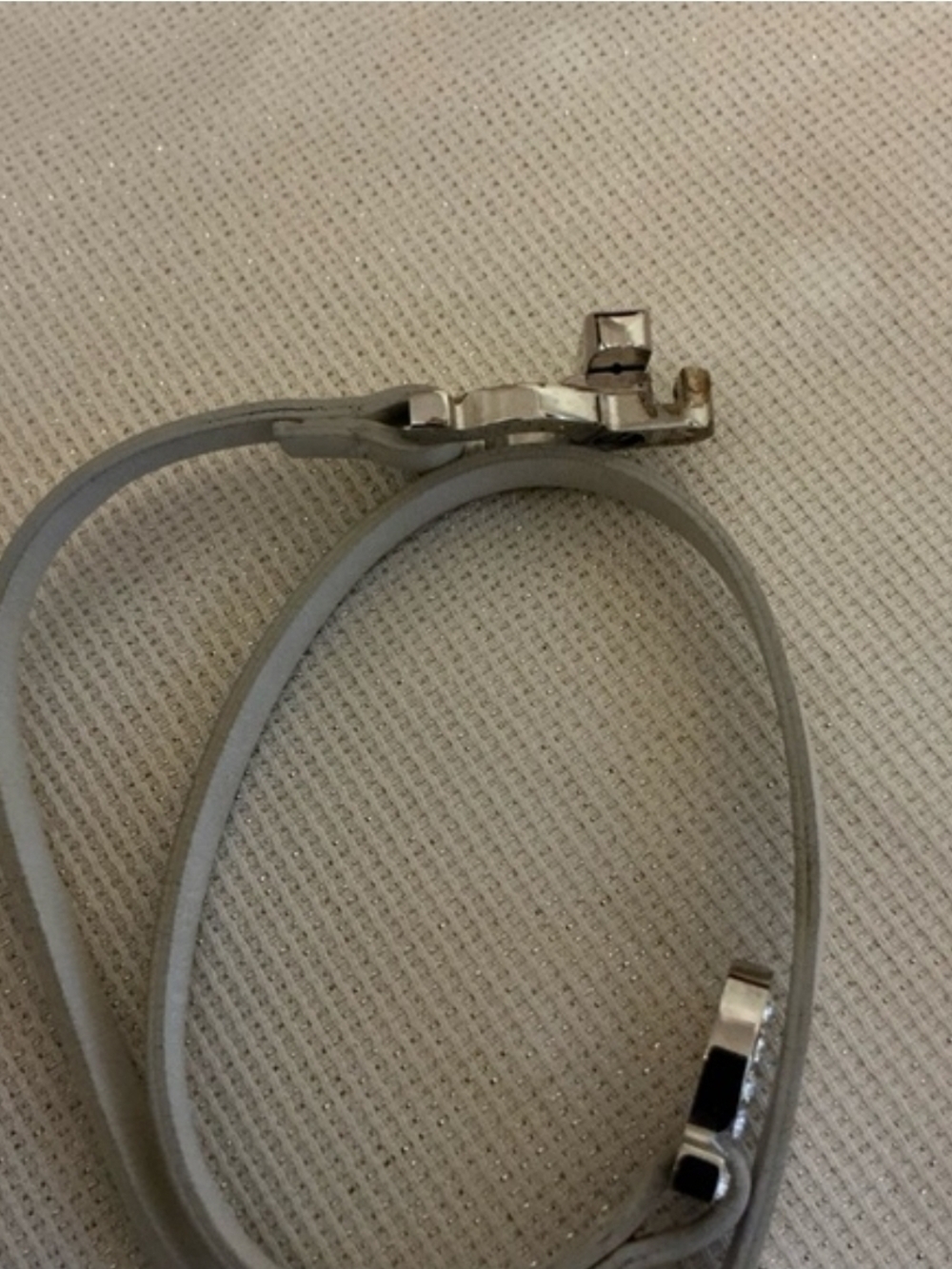 Salvatore Ferragamo Leather Crystal-Accented Bracelet - Picture 6 of 11